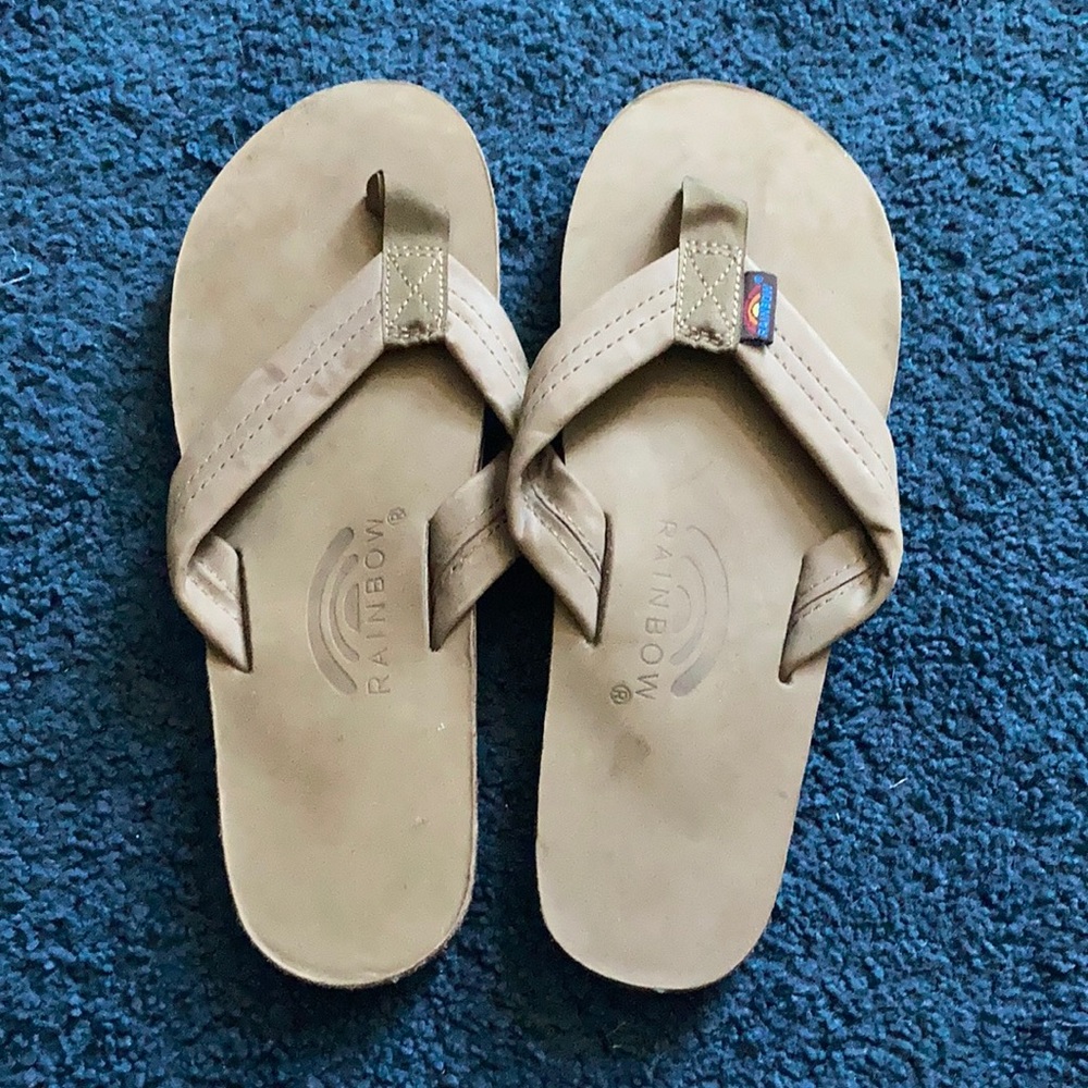 RAINBOW flip flop sandals